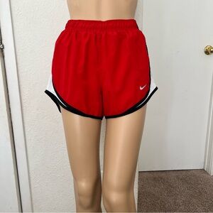 Nike Red and White Athletic Shorts